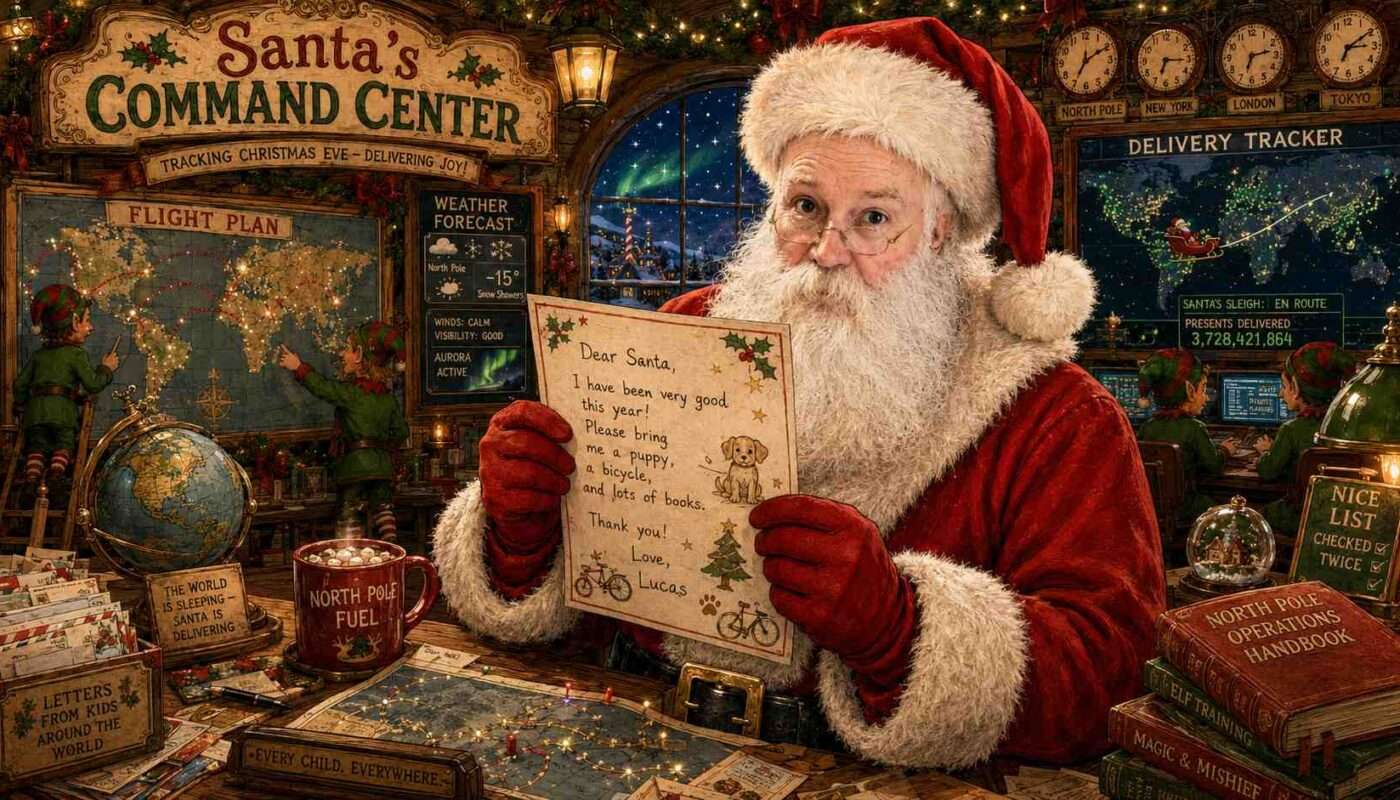 Santa, do you like Christmas red?