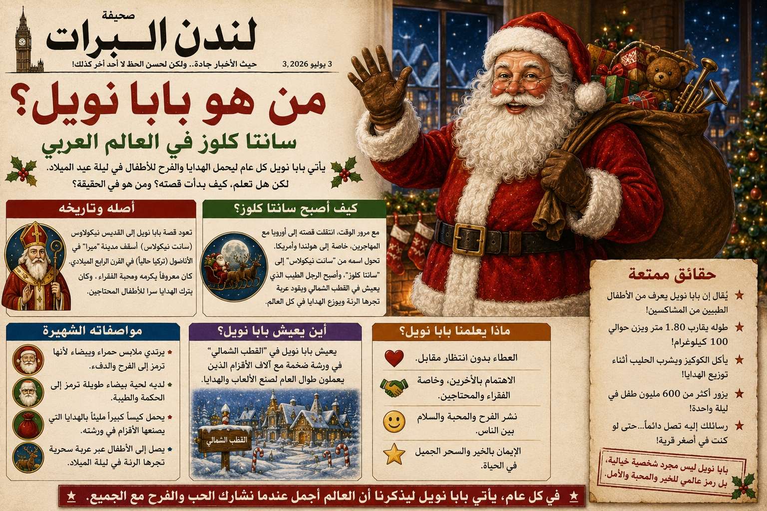 من هو بابا نويل؟ سانتا كلوز في العالم العربي